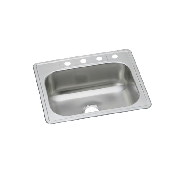 Dayton Stainless Steel Single Bowl Top Mount Sink W/ J Channels
